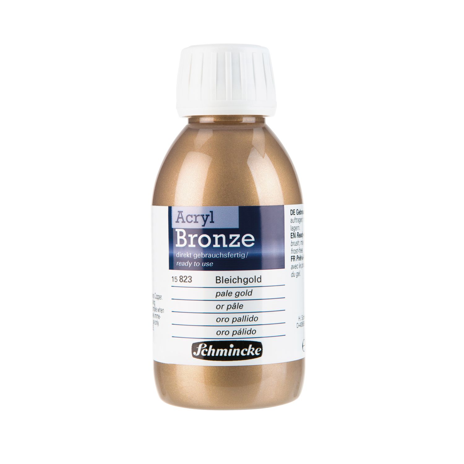 Pintura Schmincke Acryl Bronze 150ml, Color Pale Gold