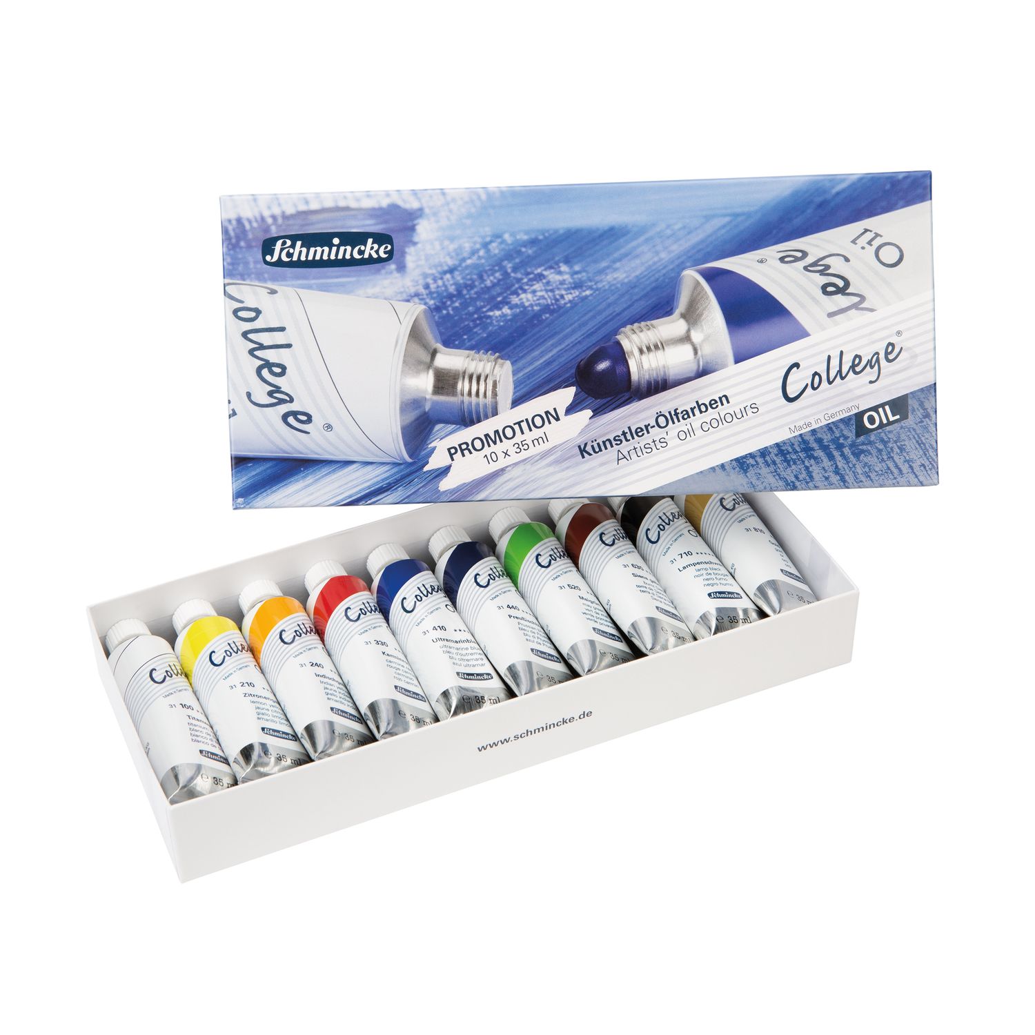 Pintura oleo Schmincke College Öl Color, 10 colores de 35ml