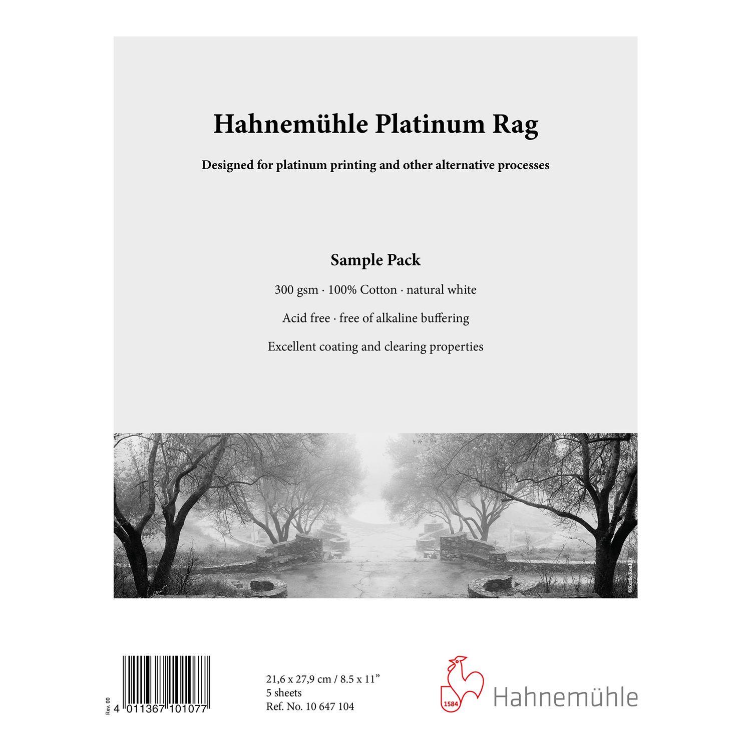 Papel Hahnemühle Platinum Rag 27.9 x 38.1cm, 25 Hojas