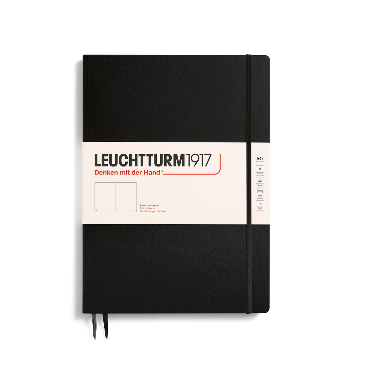 Cuaderno Leuchtturm1917 Master Slim A4+ Negro, plain