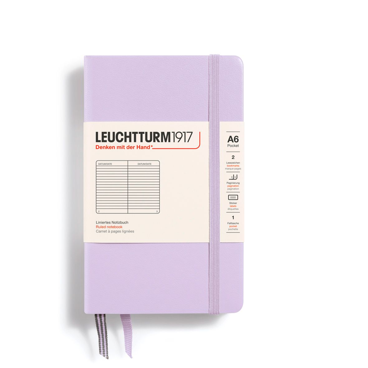 Cuaderno Leuchtturm1917 Pocket A6, Lilac, Lineas