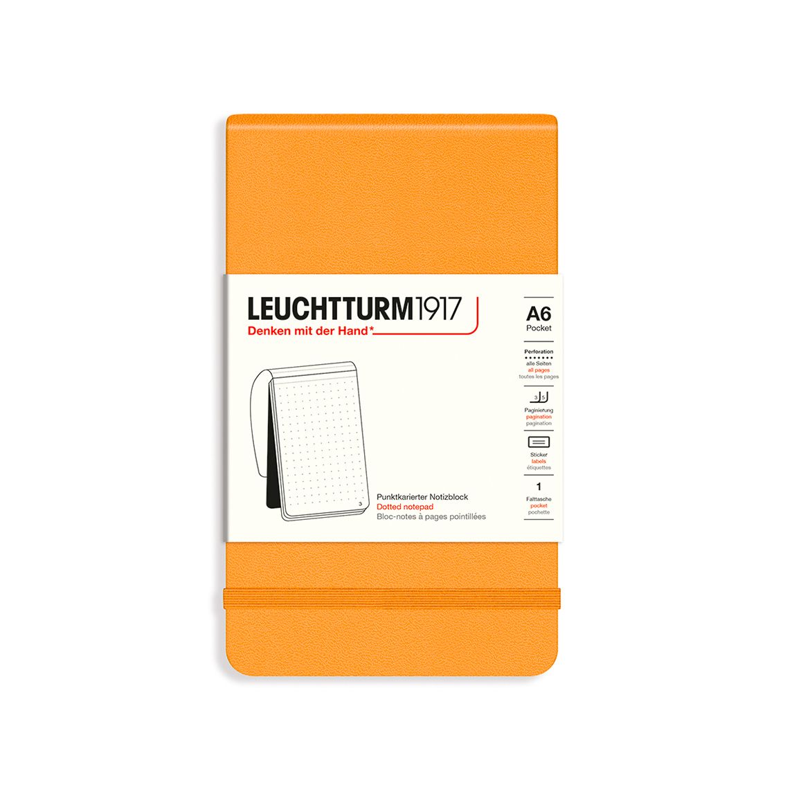 Cuaderno Leuchtturm1917 Reporter A6, color Rising Sun, Puntos