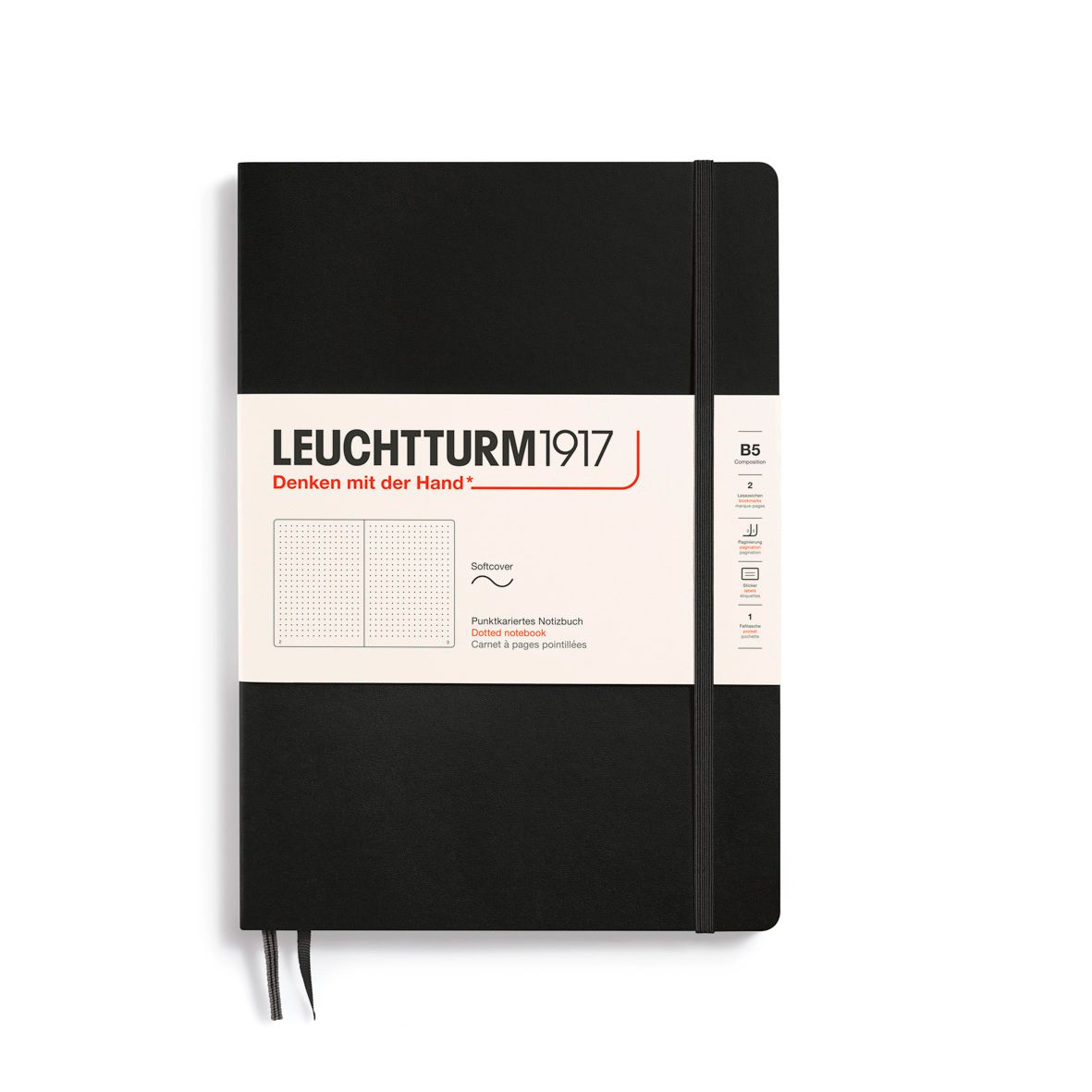 Cuaderno Leuchtturm1917 Composition B5 Tapa Suave, Negro, Puntos