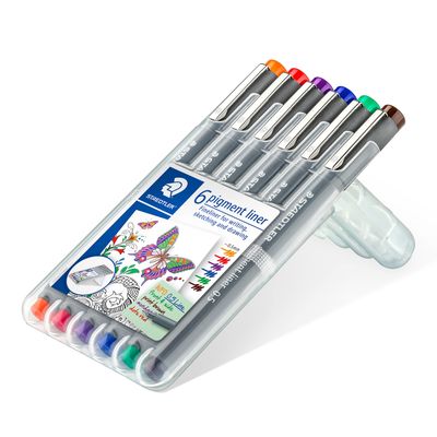 Rotulador Staedtler Pigment Liner, 6 colores