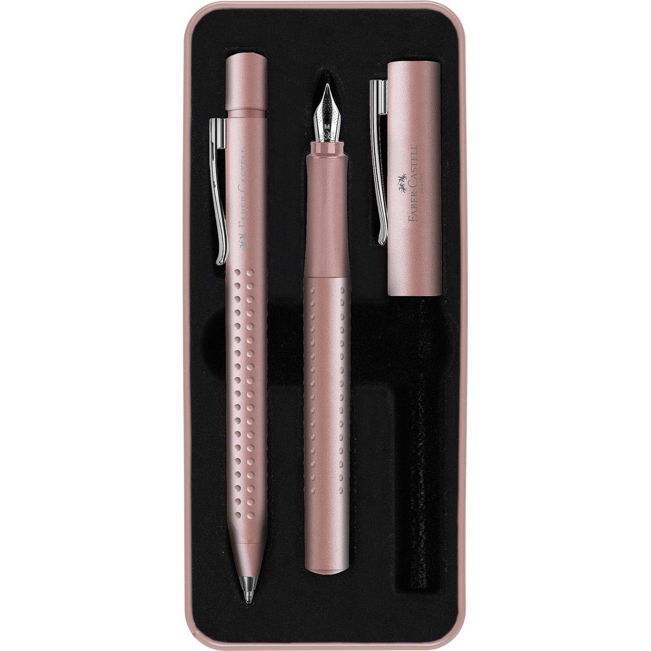 Juego Pluma Fuente Faber Castell Edition Pale Rose BP + FP