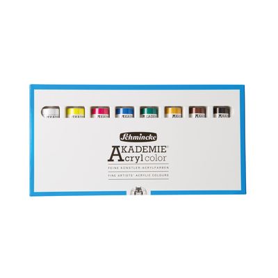 Pintura Acrilica Akademie Acryl 8 Colores x 20ml