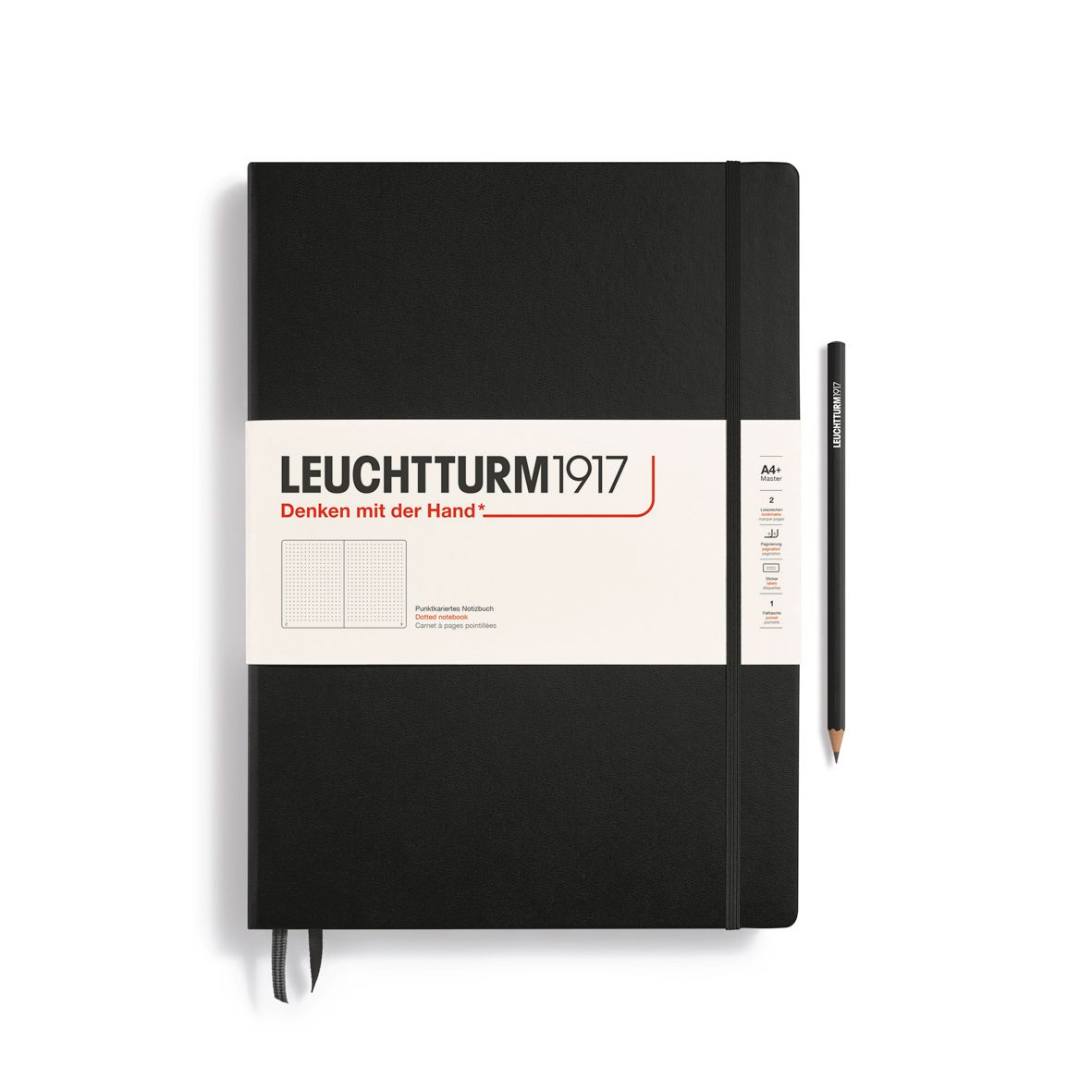 Cuaderno Leuchtturm1917 Master Classic A4+ Negro, puntos