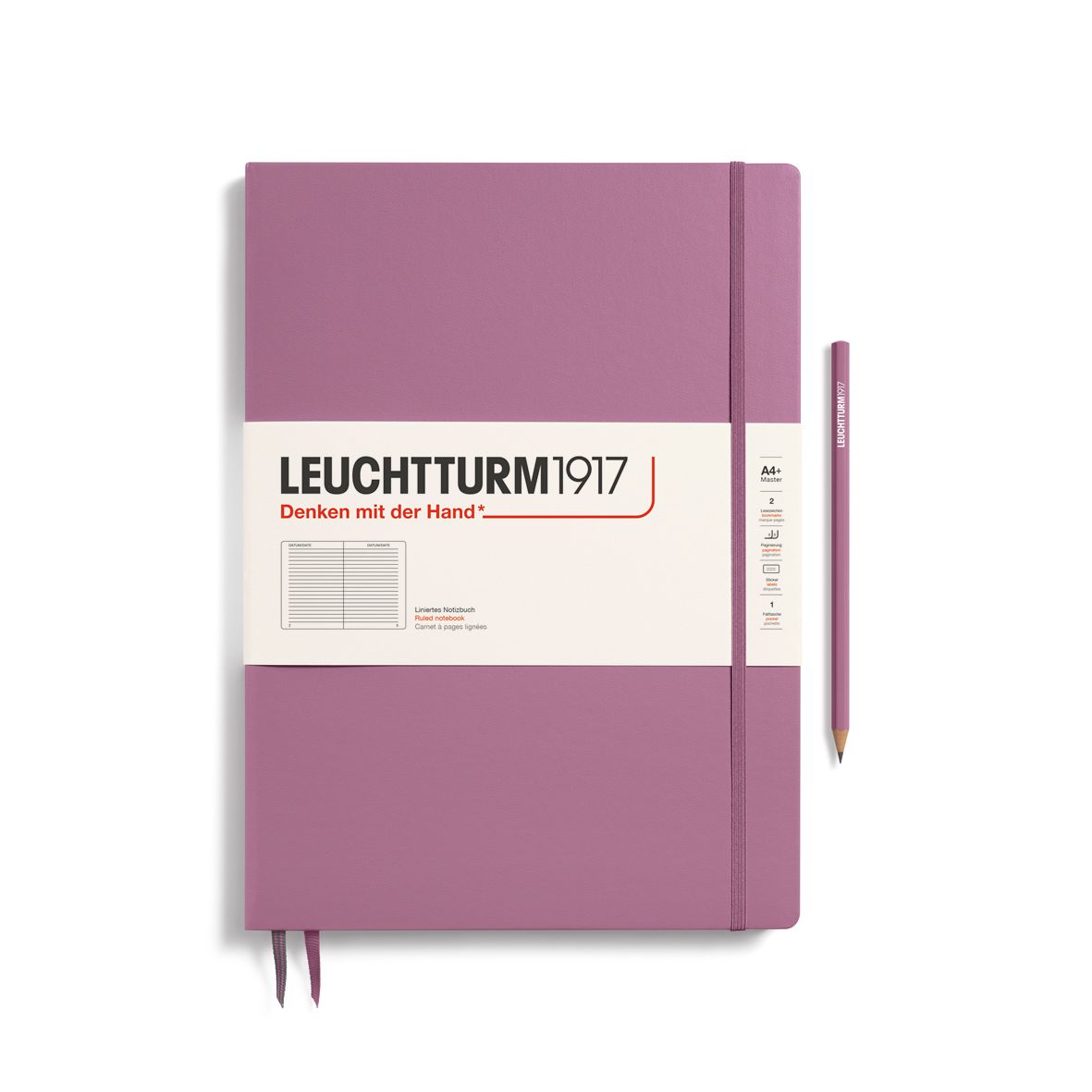 Cuaderno Leuchtturm1917 Master Slim A4+ Dusty Rose, rayas