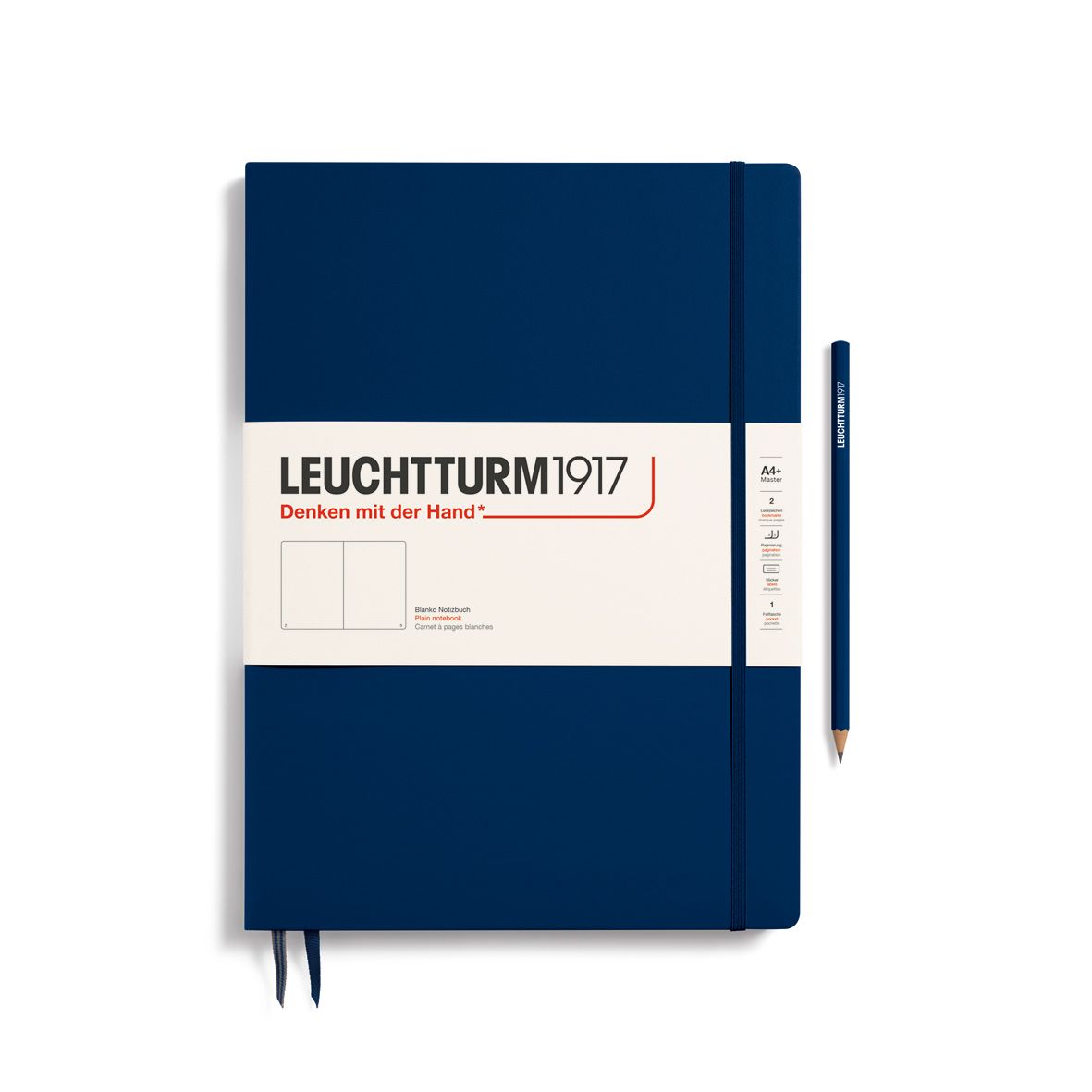 Cuaderno Leuchtturm1917 Master Slim A4+ Navy, plain