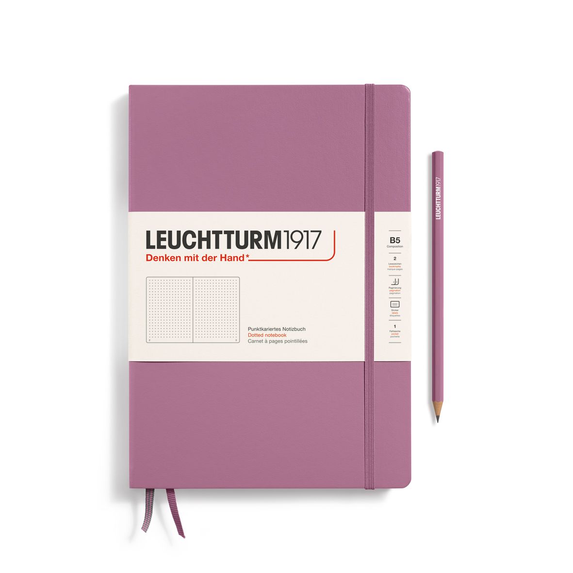 Cuaderno Leuchtturm1917 Composition B5 Tapa Dura, Dusty Rose, puntos