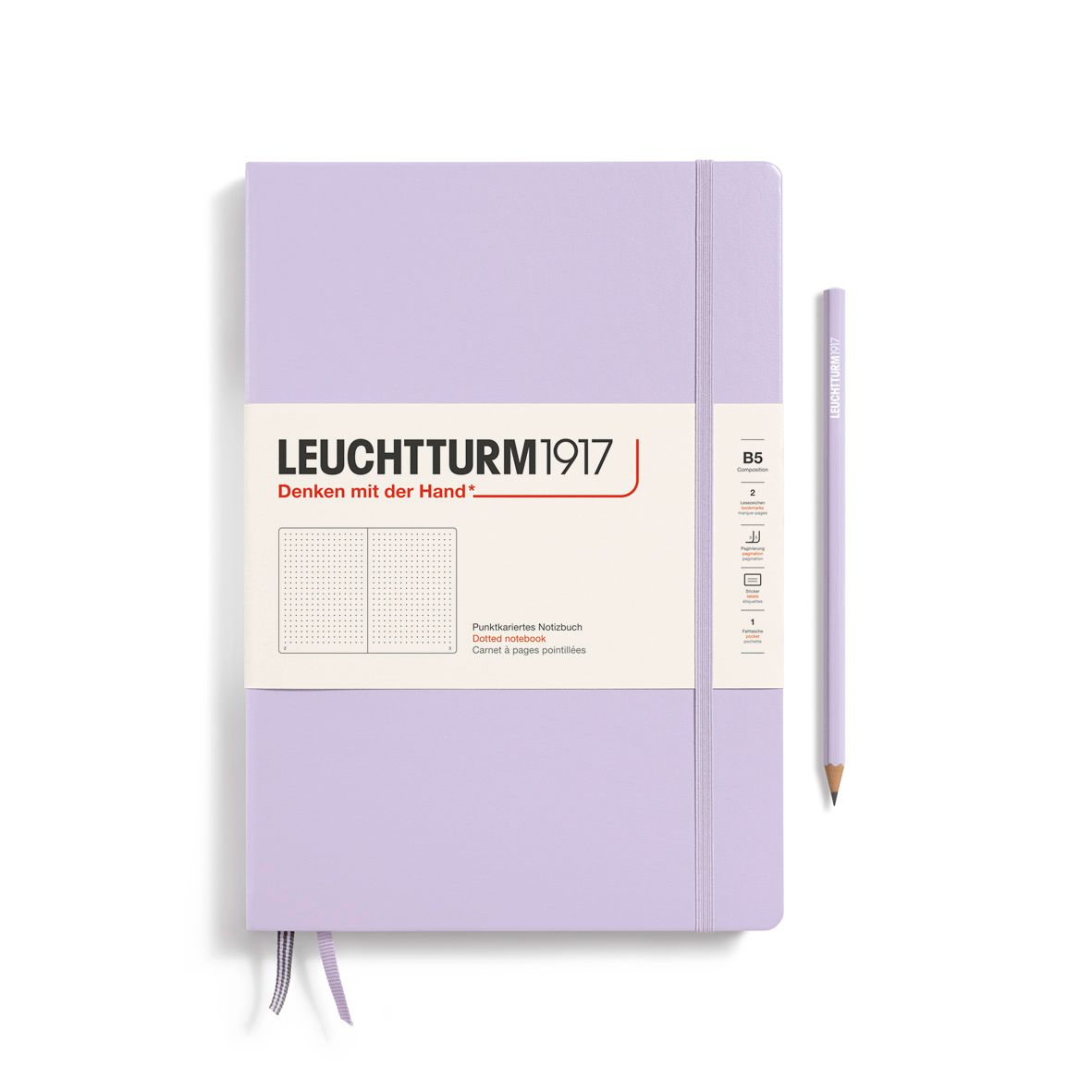 Cuaderno Leuchtturm1917 Composition B5 Tapa Dura, Lilac, puntos