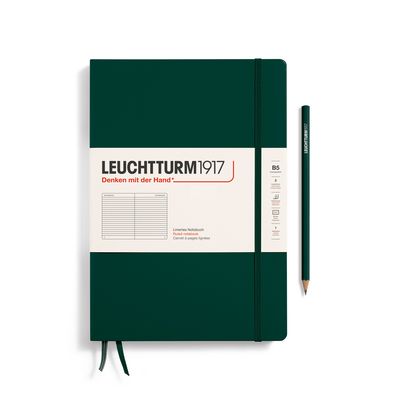 Cuaderno Leuchtturm1917 Composition B5 Tapa Dura, Forest Green, rayas