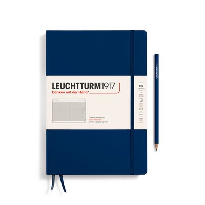 Cuaderno Leuchtturm1917 Composition B5 Tapa Dura, Navy, lineas