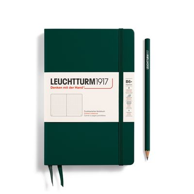 Cuaderno Leuchtturm1917 B6+, Tapa Dura, Forest Green, puntos