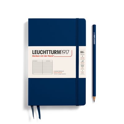 Cuaderno Leuchtturm1917 B6+, Tapa Dura, Navy, Rayas
