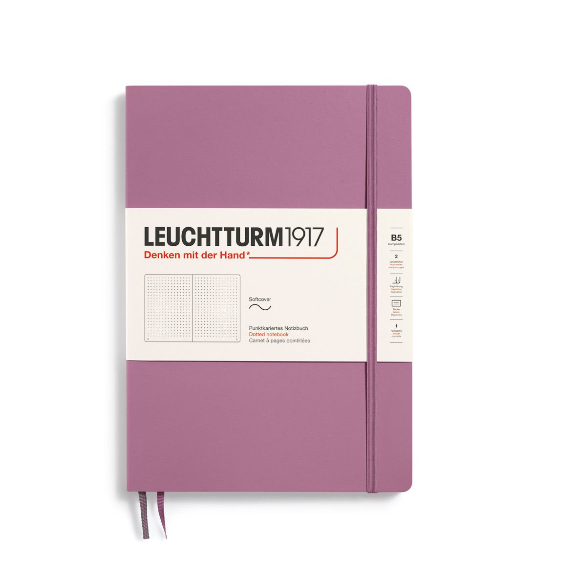 Cuaderno Leuchtturm1917 Composition B5 Tapa Suave, Dusty Rose, Puntos
