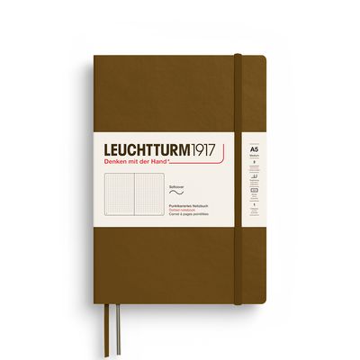 Cuadernos Leuchtturm1917 Medium A5 Softcover Spice Brown, Puntos