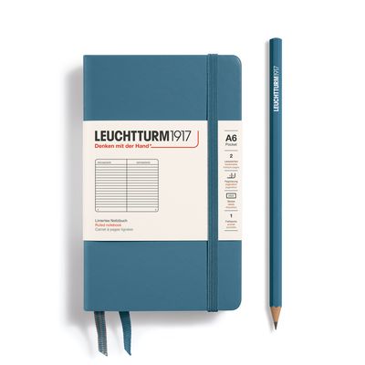 Cuaderno Leuchtturm1917 Pocket A6, Stone Blue, Lineas