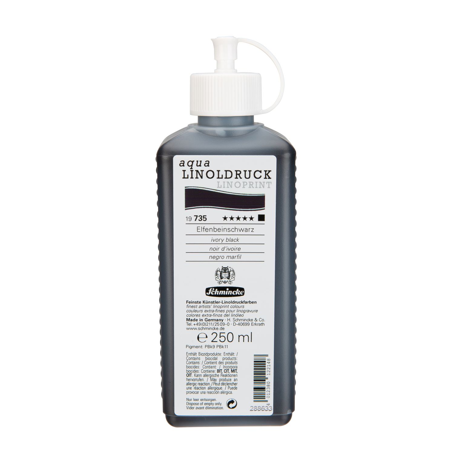 Pintura Schmincke LinoPrint 735 Ivory Black 250ml