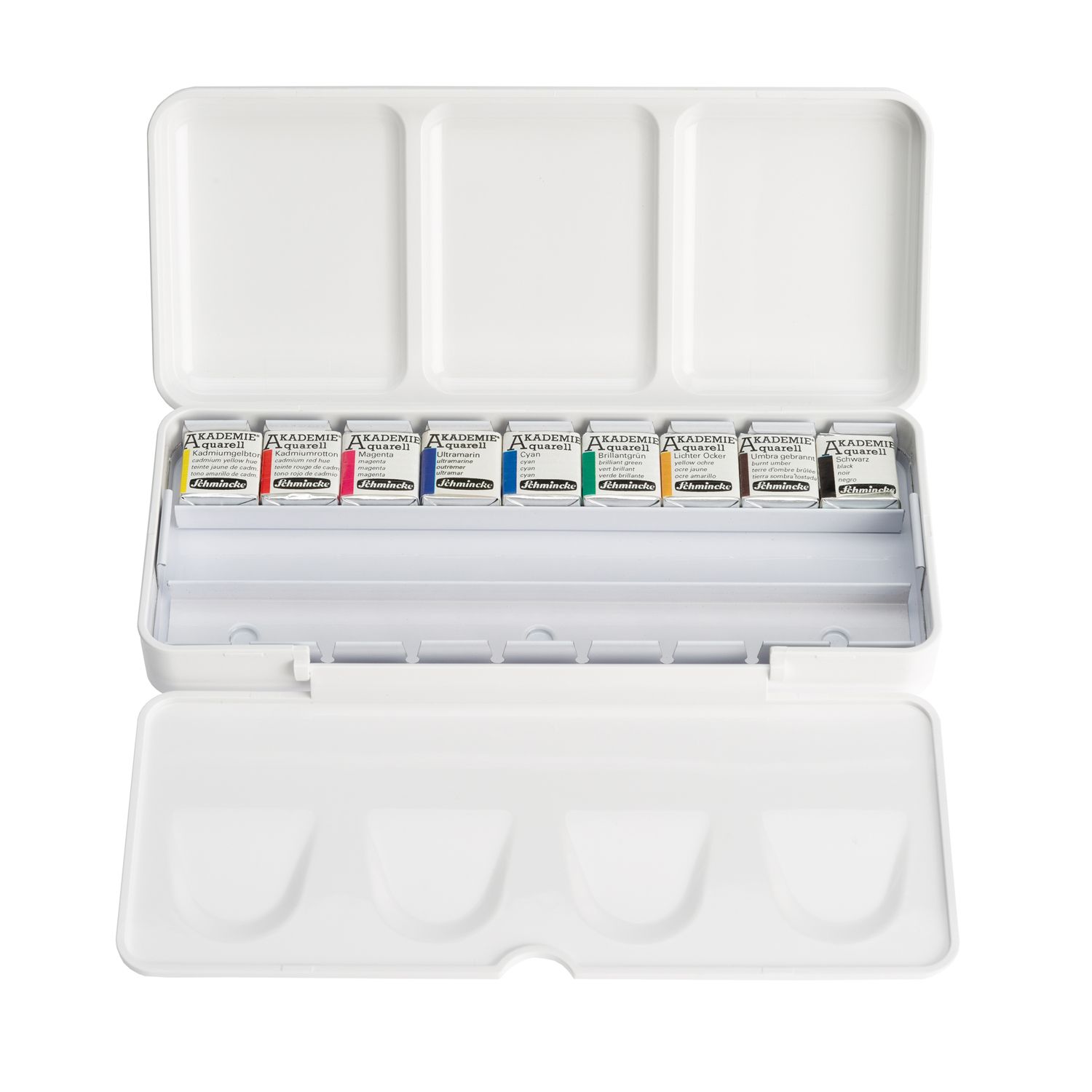 Acuarela Schmincke Akademie 9 colores caja plastica