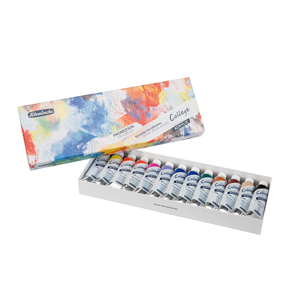 Pintura acrilica Schmincke College Acrylic 13 colores de 35ml