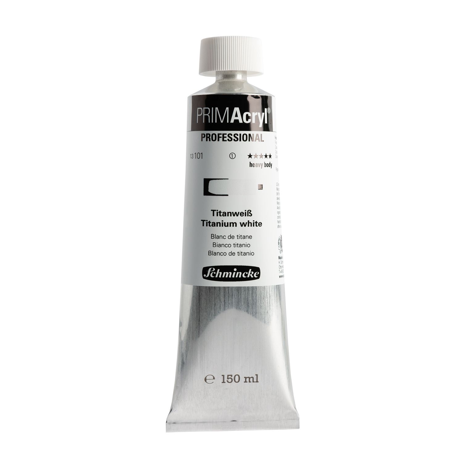 Pintura acrilica PRIMAcryl Professional 101  150ml, Titanium White