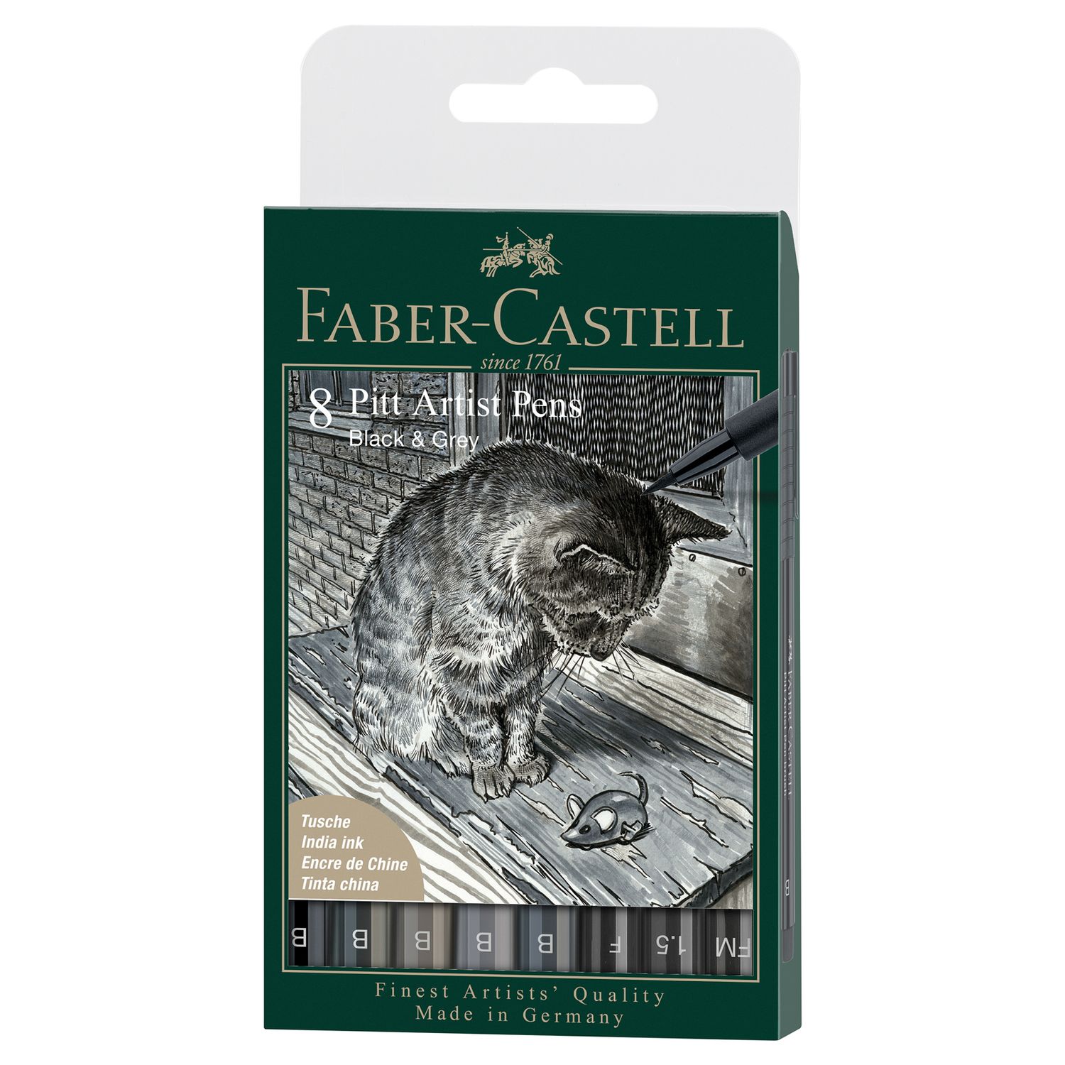 Marcador Faber Castell Pitt Artist Pen Ink Pen 8 Puntas Fineliner