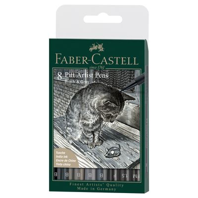 Marcador Faber Castell Pitt Artist Pen Ink Pen 8 Puntas Fineliner