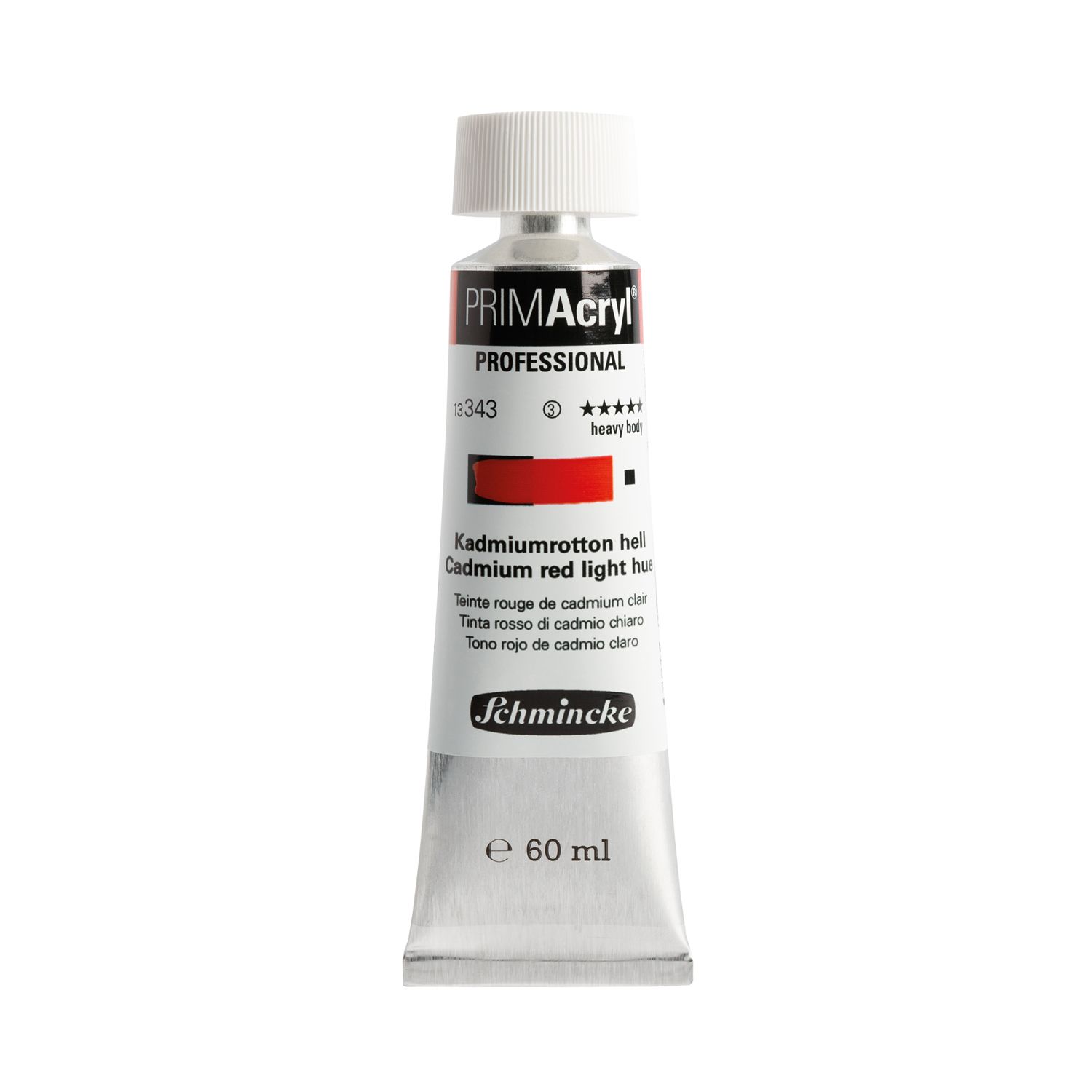 Pintura acrilica PRIMAcryl Professional 343 60ml, Cadmium Red Light Hue