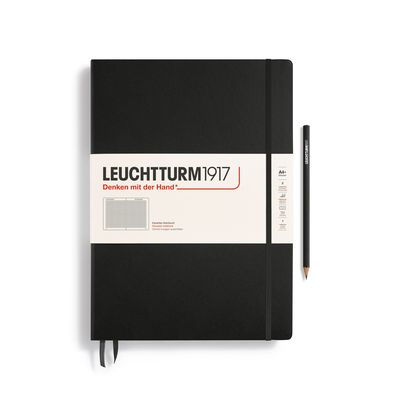 Cuaderno Leuchtturm1917 Master Classic A4+ Negro, cuadros