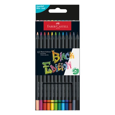 Lapiz Faber Castell Black Edition 12 colores