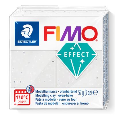 Arcilla polimerica para modelar FIMO Effect, color blanco granito