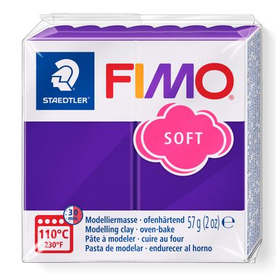 Arcilla polimerica para modelar FIMO Soft, color ciruela