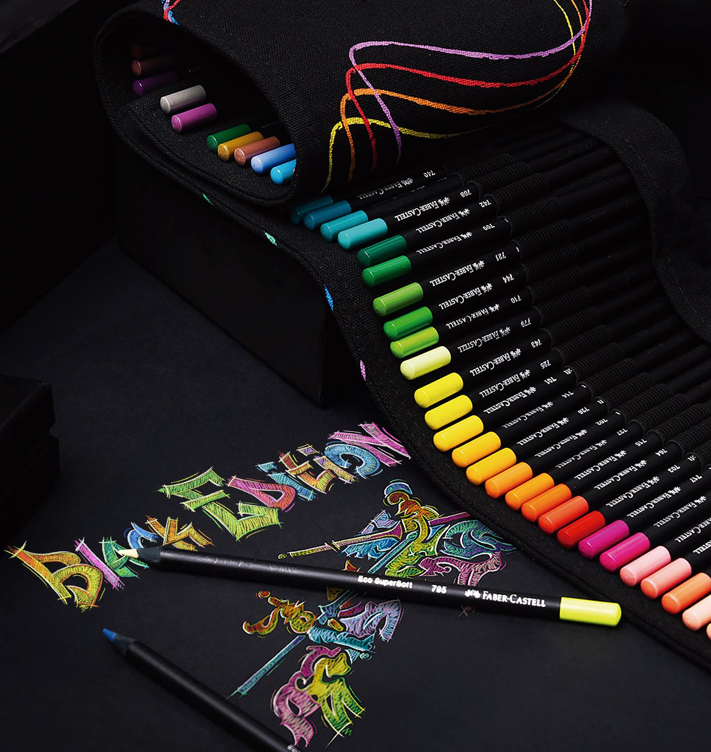 Lapiz Faber Castell Black Edition 72 Colores Rollo