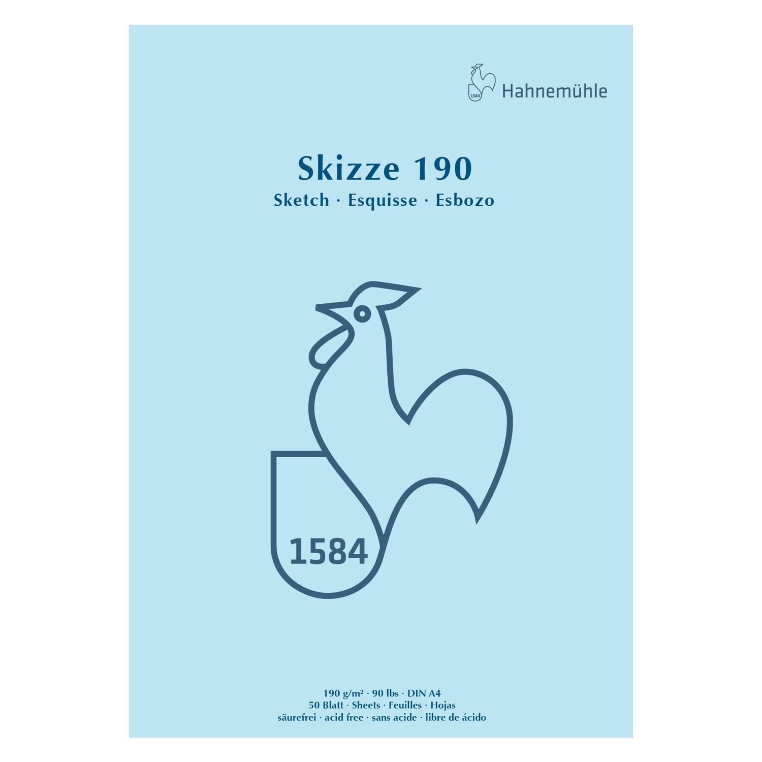 Block Hahnemuhle Skizze 190gr., tamaño A4, 50 hojas