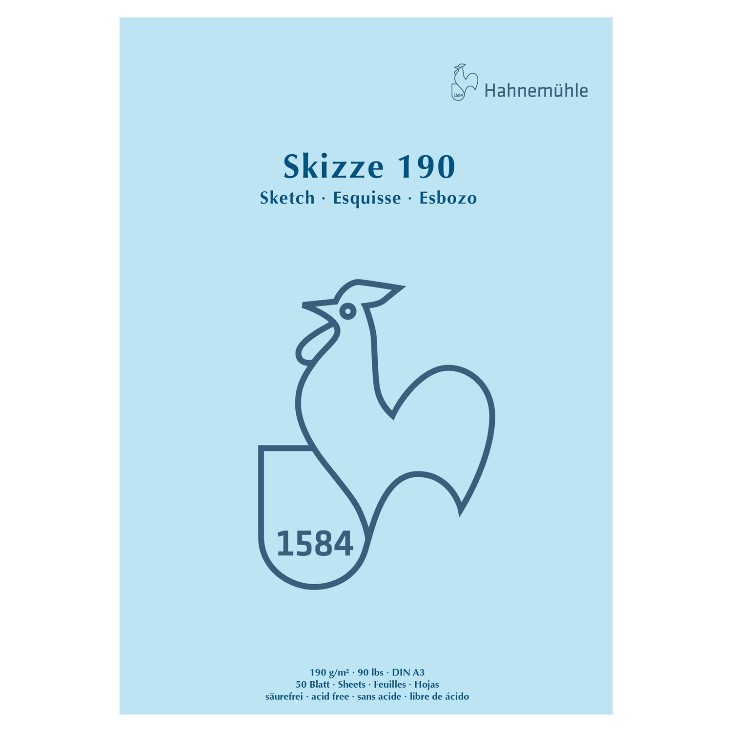 Block Hahnemuhle Skizze 190gr., tamaño A3, 50 hojas