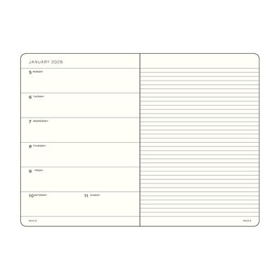 Agenda Semanal 2026 Leuchtturm1917 Weekly Planner and Notebook, Negro