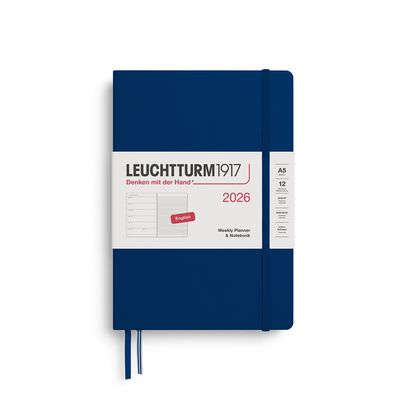 Agenda Semanal 2026 Leuchtturm1917 Weekly Planner and Notebook, Navy