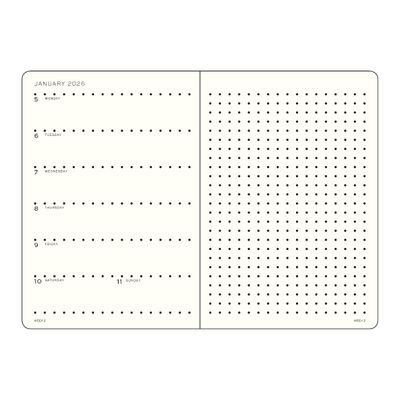 Agenda Semanal 2026 Leuchtturm1917 Weekly Planner and Notebook, Dusty Rose, Puntos