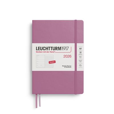 Agenda Semanal 2026 Leuchtturm1917 Weekly Planner and Notebook, Dusty Rose, Puntos