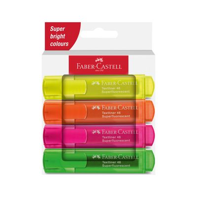 Marcador Resaltador Faber Castell Textliner 46SF 4pk