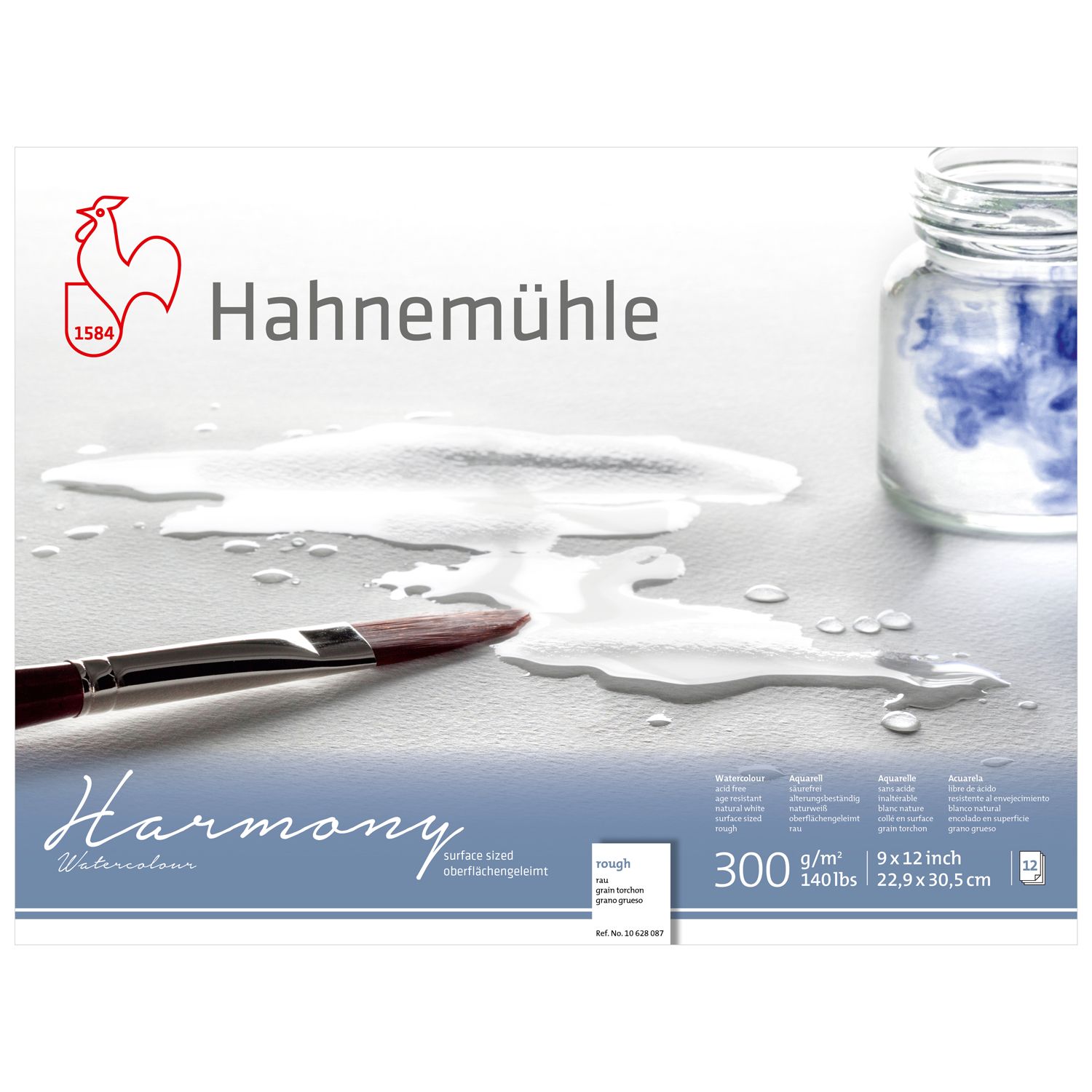 Block Hahnemuhle Harmony 300 gramos, Rough, 9 x 12&quot;
