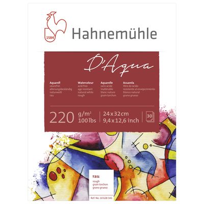 Block Hahnemuhle D&#39;Aqua 220 gramos, 24 x 32cms