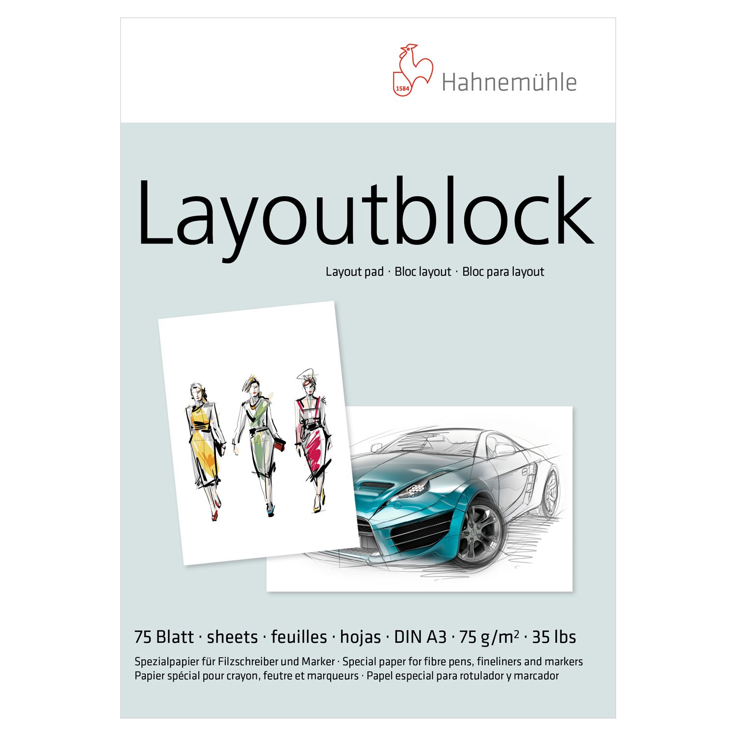 Block Hahnemuhle Layout Pad 75g A3 75 Hojas