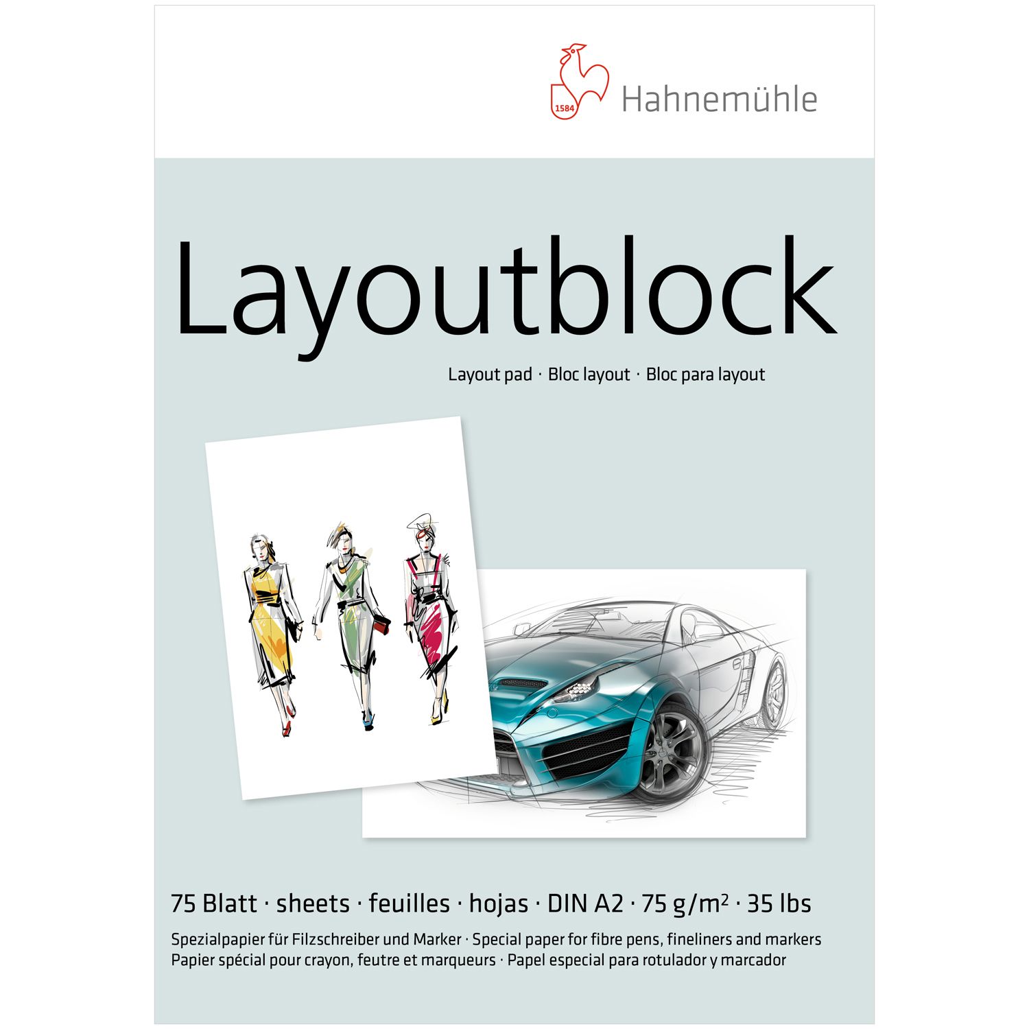 Block Hahnemuhle Layout Pad 75g A2 75 Hojas