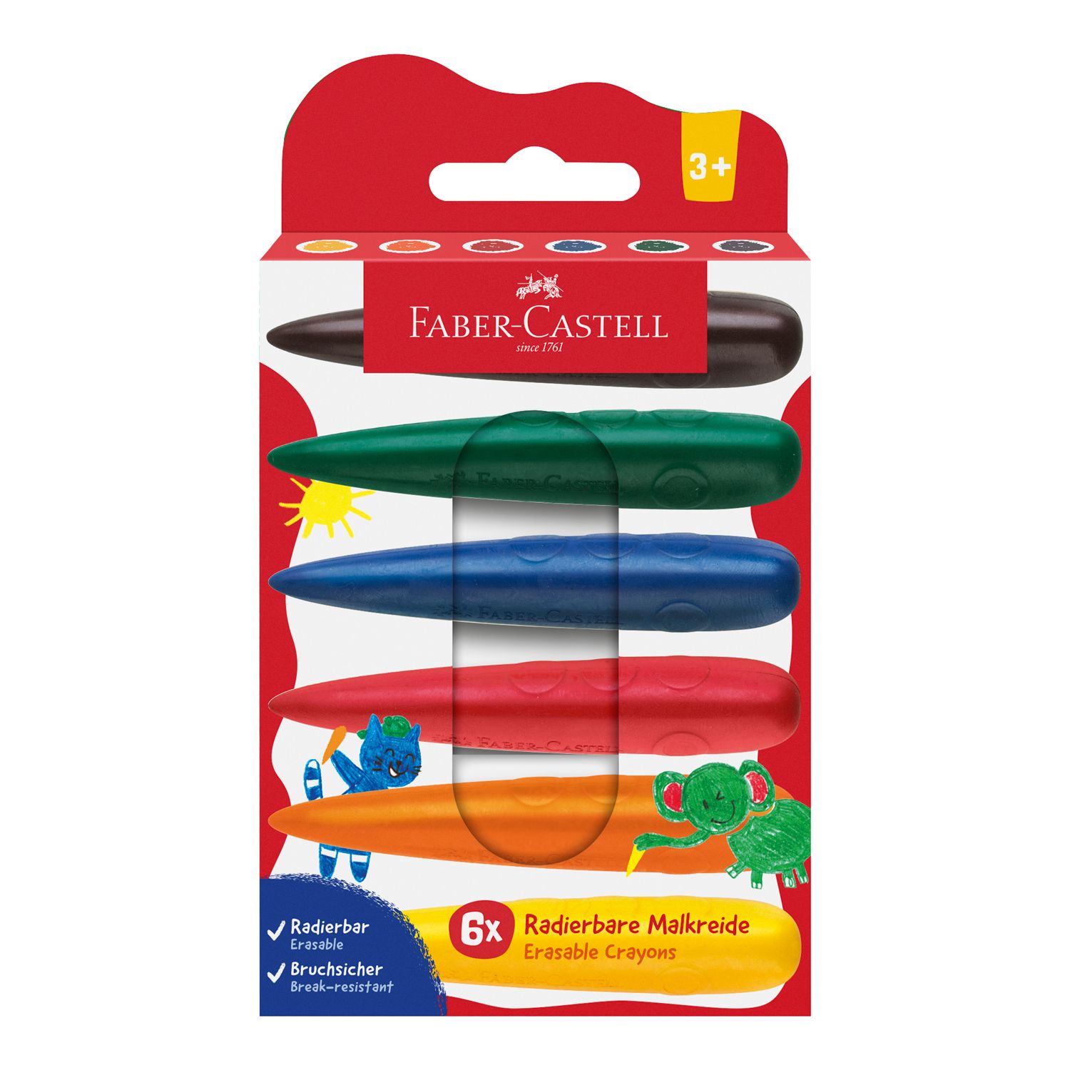Crayon Cera Faber Castell Kinder Cohete 6 colores