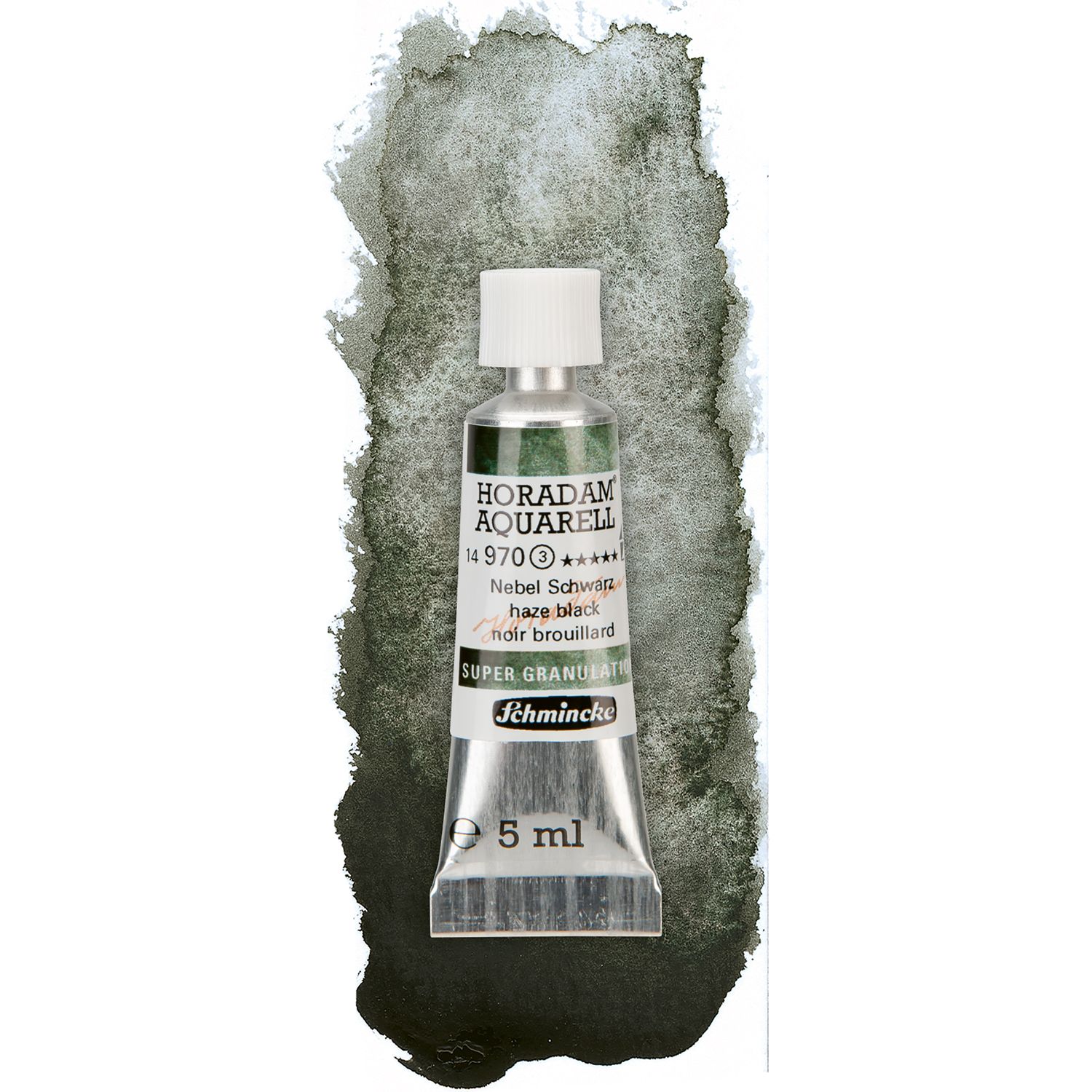 Acuarela Schmincke Horadam 5ml 970 Haze Black Super Granulation