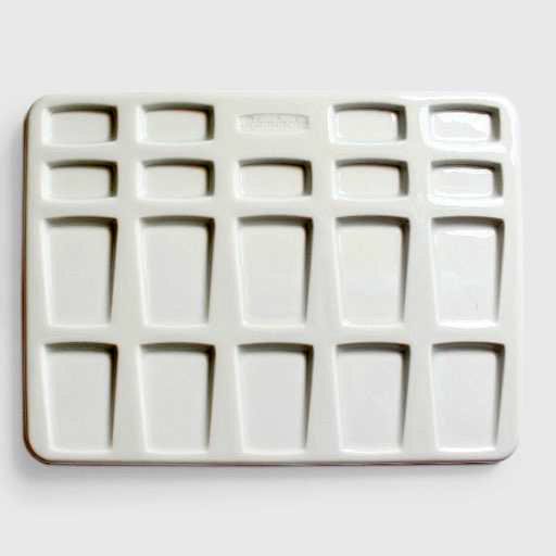 Paleta de porcelana Schmincke, 19 compartimientos