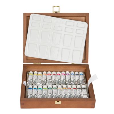 Acuarela Schmincke Horadam Caja de Madera, 24 col. x 5ml