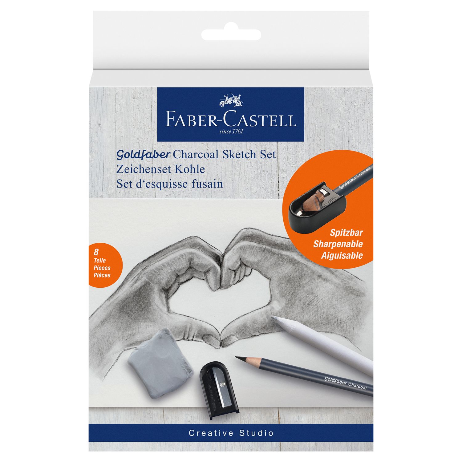Set de Dibujo Faber Castell Goldfaber Charcoal Sketch 8 Piezas